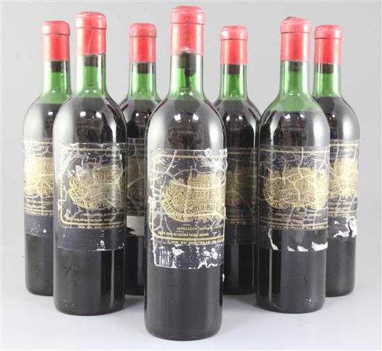 Eight bottles of Chateau Palmer, Margaux, 1970.